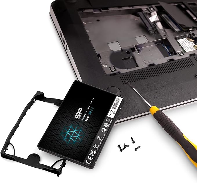 Silicon Power 2-Pack 512GB SSD 3D NAND A55 SLC Cache Performance Boost SATA III 2.5" 7mm (0.28") Internal Solid State Drive