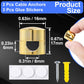 3 Sets Charger Holders for Cords, Gold Adjustable Cable Anchor Holders, Adhesive Metal Cord Clips, Cable Management Wire Organizers for Desk, Office, Nightstand