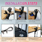 Arm Wrestling Pulley System with Adjustable 1.5m Steel Cable, Dual Aluminum Pulleys, 220lb Capacity, Table Clamp and Loading Pin for 1” & 2” Weight Plates, Wrist Strength Training Equipment