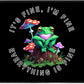 ITNRSIIET Mouse Pad with Stitched Edge Premium Textured Smooth Precise Operation Waterproof Washable Non-Slip Rubber Base Desktop Protection Mat, 10.2×8.3×0.12 inches, Lonely Frog