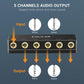 Cubilux Passive 6.35mm Headphones Splitter Box, 1/4” Stereo Multi Audio Distributor, Multiport Quarter Inch TRS TS Aux Splitter for Guitar Signal, Studio Recording, Live Performance, Monitors
