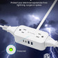 TROND 360° Rotating Flat Plug Power Strip, 5FT Extension Cord with 4 USB Ports, 4 Wide Spaced AC Outlets, Wall Mount, 900J Surge Protector for Office Travel Dorm Room Essentials, White