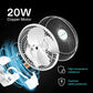 VIVOSUN AeroWave A6 Grow Tent Clip Fan, Patented Portable Auto Oscillating Fan 6" with 2-Speed, Strong Airflow but Low Noise, and Fully-Adjustable Tilt for Hydroponic Ventilation, White, 2-Pack