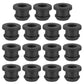 PATIKIL 9.5mm / 3/8 Inch Drill Hole,1/4 Inch ID Rubber Grommets, 15Pcs Top Hat Grommet for Wiring Eyelet Ring Gasket Automotive Firewall Cable Hole Plugs Wires Protection, Black