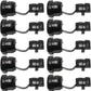 HJ Garden 10pcs Wire Cover Round Cable Wire Strain Relief Bush Grommet Round Strain Relief Bushing Electric Cable Protection Cord Buckle, Black