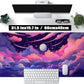 Pastel Pink Purple Clouds Moon Mouse pad Desk Mat, Cute Space Deskmat XXL Large Extended Mousepad Gaming Desk Pad, Big Laptop Computer Keyboard and Mouse Pad Mat for Women Office Decor 31.5x15.7 in