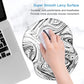 ITNRSIIET Ergonomic Mouse Pad with Gel Wrist Support Small Wrist Rest Smooth Surface Non-Slip PU Base Comfortable Office Supplies Pain Relief, 8.7 x 7.2 inches, Black and White Texture