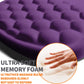 Ergonomic Joint Wrist Support Mouse Pad with Memory Foam Cushion Massage Bump, Carpal Tunnel Pain Relief Mousepad Slope Design for Wrist Rest, 11.8x7.9 in, Dark Violet