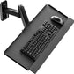 Keyboard Tray Wall Mount,Sit-Stand 26 Inch Keyboard and Mouse Stand,Height Adjustable Typing Platform,360 Degree Rotation, Holds up to 19.8 lbs, Black