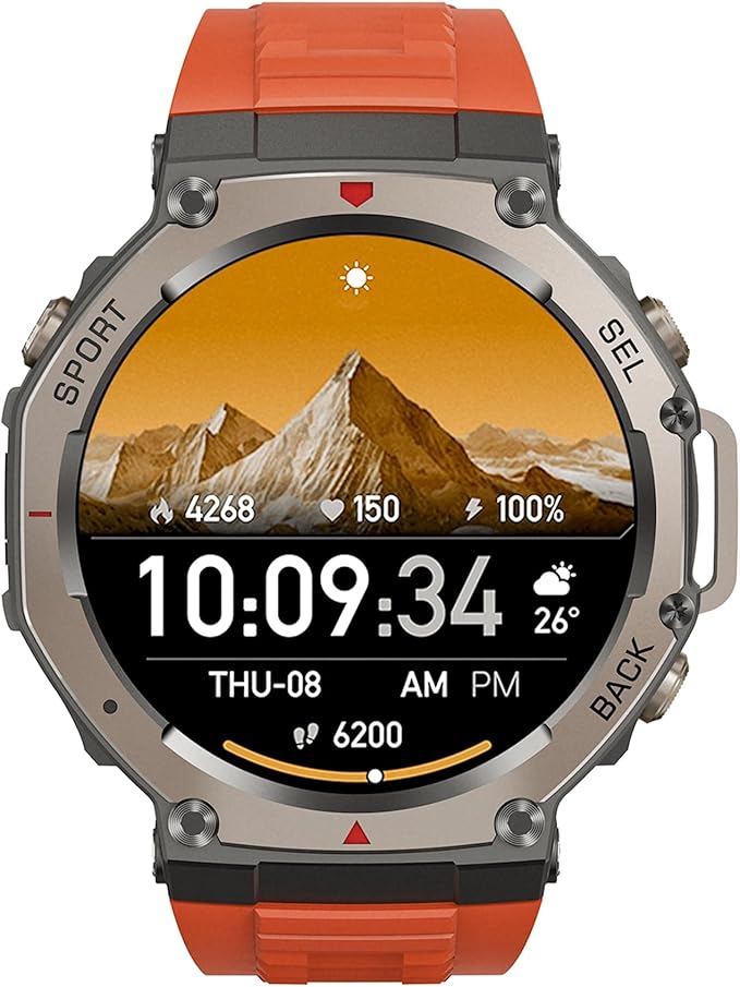 Mivrass Sports Smartwatch (Red)
