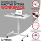 FitDesk Portable Laptop Desk, Rolling Standing Workstation Adjustable Height, Compact Standing Table with Large Surface, Small Stand Desk for Home Office, 30 lb Weight Limit – White, 27" Tabletop