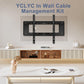 3in TV Cable Hider Wall Kit, YCLYC Large TV Cord Hider for Wall Mounted TV, TV Cord Covers for Wires on Wall Kit, Behind in Wall Cable Management Kit, Off White TV Wire Hider for Wall (2Pack)