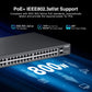 48 Port Full PoE Gigabit Switch with 2 Gigabit SFP, IEEE802.3af/at Max 800W, YuLinca Unmanaged Rackmount Gigabit PoE Switch