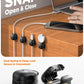 12Pack Cord Organizer - Chfeila [Dual Spring & Clasp Lock] Cable Management Clips, Adhesive Phone Charger Keeper, Compact Wire Holder for Nightstand/Car, Home Office Desk Accessories Decor Essentials