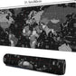 Galdas Gaming Mouse Pad XXL XL Large Long Extended Big Mousepad Non-Slip Rubber Keyboard Desk Pad with Stitched Edges for Laptop Home Office (31.5x11.8x0.08 Inch) … (Black World Map)