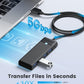ORICO USB 3.0 Hub, 4-Port USB Hub with Long Cable, Ultra Slim USB Splitter for Laptop MacBook Pro, iMac, Surface Pro, XPS, PS5，PC, Flash Drive, Mobile HDD (Black/6ft)