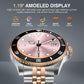 2025 DA GPT Smart Watch with Bluetooth Call,1.19-inch AMOLED Display, 24/7 Heart Rate, Blood Oxygen, Blood Pressure, Sleep Monitor, 107 Sports Fitness Tracker, Compatible Android and iOS Silver Gold