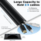 ZhiYo Cord Hider Floor 68in(4xL17in), Rigid PVC Floor Cord Cover, Hard PVC Floor Wire Cover, Floor Cable Cover for Cable Management Floor, Cable Floor Cover Black, Cord Cavity - 1in W x 0.35in H