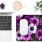 Mouse Pad, Cute Purple Floral Plants Mouse Pads for Desk, 9.5" x 7.9" Non-Slip Rubber Base Computer Mousepad with Women, Portable Square Design for Wireless Mouse and Pad Laptop Office & Travel