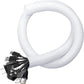 Cable Management Sleeves 1in - 2 Pack 6.6ft Split Braided Cable Sleeve White, Cord Protectors from Pets, Wire Organizers for Cords, Flexible Cord Wrap Wire Sleeve for Computer Cord Organizer