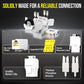 AMPCOM CAT6 RJ45 Keystone Jack - Reusable UTP Ethernet Wall Jack with Adjustable Ratchet Lock Design, No Tool and Zip Tie Required - 50u Gold Plated - White (12-Pack)