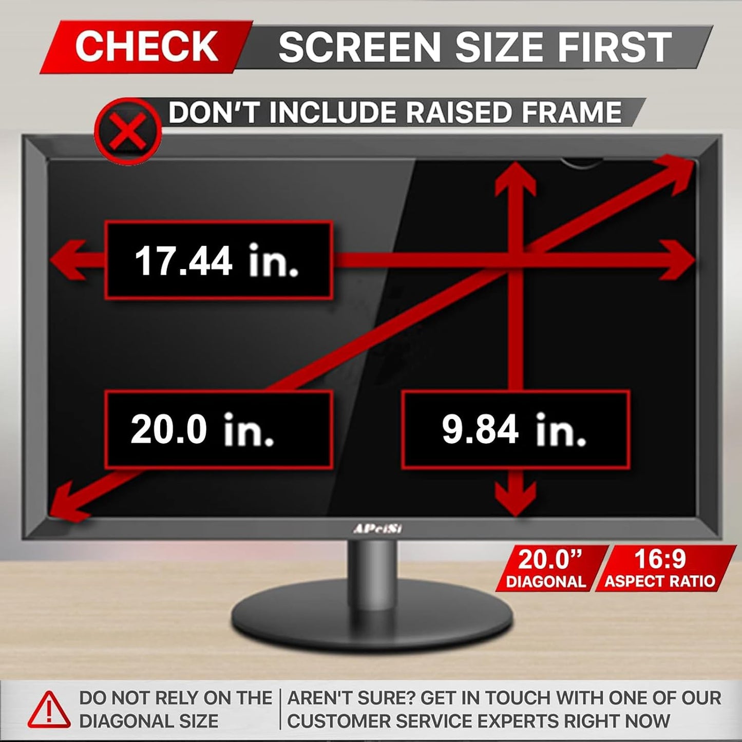 [2 Pack] 20 Inch Privacy Screen Filter for Widescreen 16:9 Monitor | Privacy Shield | Anti-Glare | Anti-Blue light Protector | Eye Protection | Computer Security Private Filter