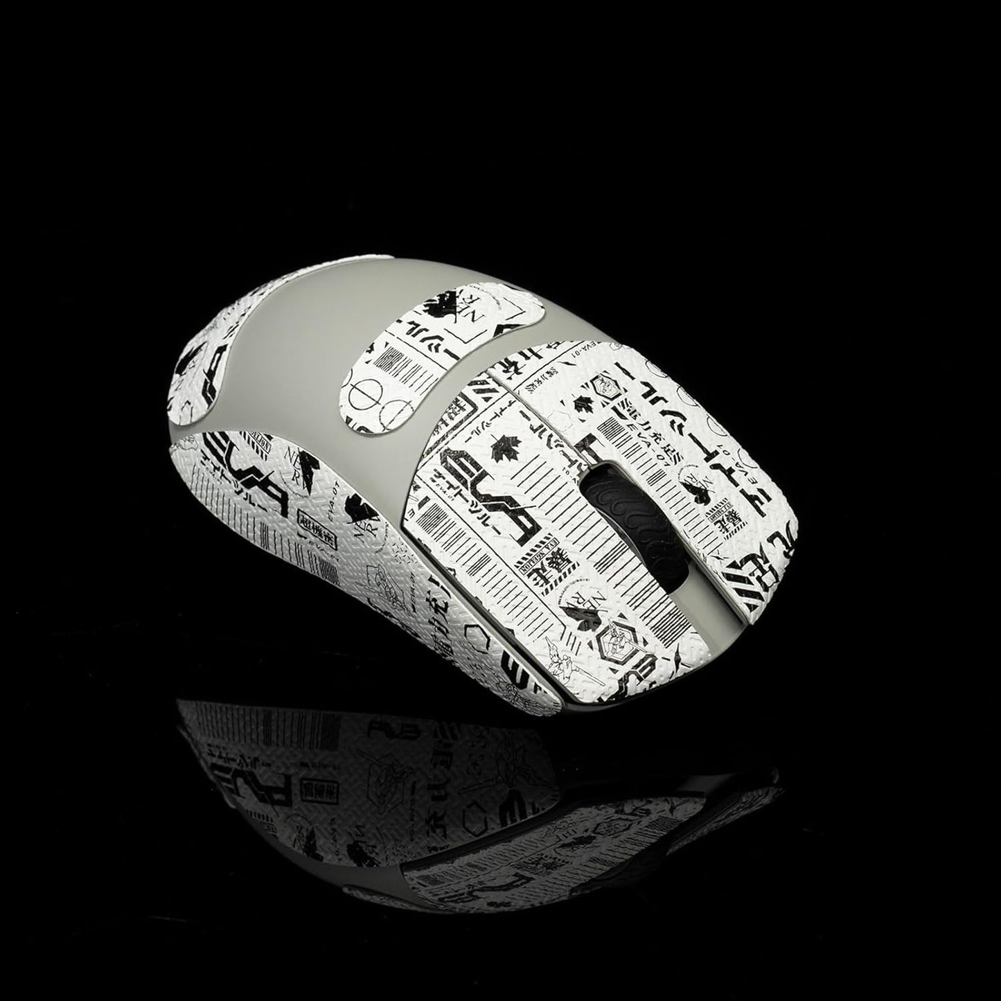 Grip Tape for Lamzu Atlantis Maya - Anti-Slip,Enhanced Control, Sweat Resistance,Improves FPS Gaming Grip & Mouse Protection [Pre-Cut] Black White 0.4mm
