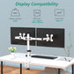 WALI Dual LCD Monitor Fully Adjustable Desk Mount Stand Fits 2 Screens up to 27 inch, 22 lbs. Weight Capacity per Arm (M002-W), White