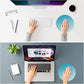 ITNRSIIET Mouse Pad Non-Slip Rubber Base Smooth Surface Stitched Edges Waterproof Durable Compatible with All Mice for Office & Gaming, Desk Accessory, Diameter 8.7 inch, Aqua Gradient