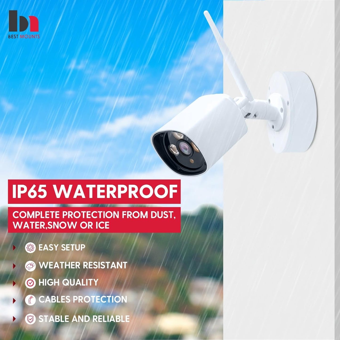 1 Pack PFA130-E Security Camera Junction Box-Premium ABS Security Camera Mount Bracket-Waterproof Universal Camera Junction Box for Mounting Surveillance Cameras-Outdoor Security Camera Box