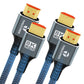 8K 4K HDMI Cable 1.6FT, High Speed Braided HDMI to HDMI 2.1 Cord Supports 8K@60Hz, 4K@120Hz 144Hz 48Gbps Compatible with Roku TV/PS5/HDTV/Blu-ray