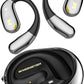 Monster Open Ear AC360, Wireless Bluetooth Rotary Earphone, with Lanyard, Upgraded Bluetooth 6.0, Touch Control, 24h Long Battery Life, IPX5 Waterproof,Long-Lasting Wear Without Fatigue（Black）