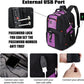 SHRRADOO Extra Large 50L Travel Laptop Backpack with USB Charging Port, College High School Backpack Airline Approved Business Work Bag Fit 17 Inch Laptops for Men Women,Purple