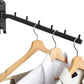 Clothing Racks for Hanging Clothes, Garment Racks Wall Mounted Clothes Bar-Hanger Holder Hooks Heavy Duty Folding Drying Rack Space Saving Clothing Hanging System Closet Storage Organizer