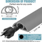 Floor Cord Cover Self Adhesive Cord Hider,3.3FT Cable Management, Extension Strip Protector for Wires, Prevent Cable Trips for Offices, Gyms, Exhibitions Cavity:0.3"(W) x 0.28"(H) Gray