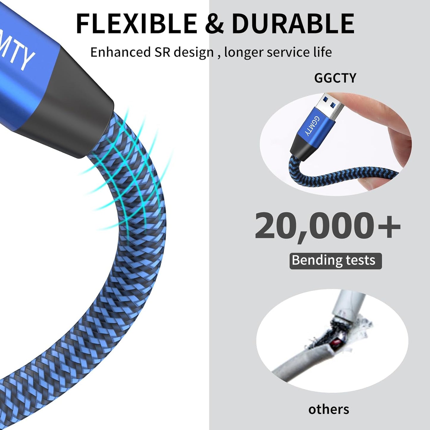 USB to USB Cable 3FT(2 Package),Durable Braidedfor USB 3.0 Male to Male Type A to Type A Cable Data Transfer Compatible with Hard Drive, Laptop, DVD Player, TV, USB 3.0 Hub, Monitor, Camera