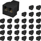 Uvital RJ12 6P6C 3 Female Telephone Line Splitters, Phone Jack Splitter, Telephone Landline Cable Connector and Separator(Black, 30 Pack)