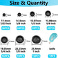 Rubber Grommet Kit Closed Firewall Grommet 7 Sizes 7/25" 3/8" 1/2" 5/8" 3/4" 7/8" 1" Rubber Hole Plug Rubber Grommets for Wiring (188Pcs)
