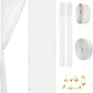 Magnetic Screen Door - Self Sealing, Heavy Duty, Hands Free Mesh Partition Keeps Bugs Out Let Breeze in- Pet and Kid Friendly - Keep Open Feature (White, Fit Door Size 32 x 80 Inch)