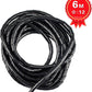 20Ft XHF 1/2" Spiral Cable Wrap 12mm(Wrapping Range:9mm-65mm) Cord for Computer Electrical Wire Organizer Sleeve Hose RoHS Black