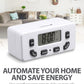 Fosmon Digital Timer for Electrical Outlets, Indoor 24 Hour Light Timer Programmable, Mini Plug in Outlet for Lamps, Fans, Grow Lights, 2 On/Off Programs, 15A/1875W, ETL Listed