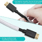 20ft - 1/4 inch White Cable Sleeve, Cable Organizer for Desk PC TV Computer, Wire Protector Cable Wrap Cover, Cord Management for Home Office