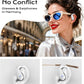 Bluetooth Earbuds with Ear Hooks, Wireless Sport Headphones with LED Display Charging Case, HiFi Stereo, Noise Cancelling, IPX7 Waterproof, in-Ear Workout Earphones with Mic-Pearly