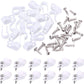 Swpeet 120 Pack White 1/2 Inch Nylon Plastic R-Type Cable Clips Clamp Kit, Nylon Screw Mounting Cord Fastener Clips with 120 Pack Screws for Wire Management (1/2 Inch, White)