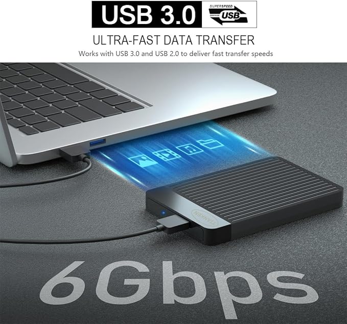 250GB Ultra Slim Portable External Hard Drive 2.5'' USB 3.0 HDD Storage for Mac, PC, Laptop, PS4, Xbox one