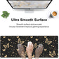 Golden Butterflies Desk Mat,Large Butterfly and Round Spots Gaming Keyboard Mouse Pad,Non-Slip Rubber Base Desk Pad Thick Stitched Edges Waterproof Mousepad Mouse Mat 31.5"x11.8"