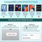 OYEEICE Keyboard Case for iPad Pro 12.9 inch (6th, 5th, 4th Gen) & New Air 13 inch M2, 7 Color Backlit Detachable Wireless Keyboard, Auto Sleep/Wake Cover with Pencil Holder (2022 2021 2020) - Teal