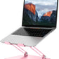 BESIGN LS10 Aluminum Laptop Stand, Ergonomic Adjustable Notebook Stand, Computer Holder Compatible with Air, Pro, Dell, HP, Lenovo More 10-14" Laptops, Pink