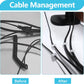 100PCS Cable Clips, Adhesive Wire Clips Organizer Cord Clips Management, Cable Staples Outdoor Strong for Wall, Desk, Christmas Lights, String Lights, TV PC Ethernet Cable, Clear Small