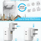 International Power Adapter Set, US to Worldwide Universal Travel Adapter- 4 AC Outlets 4 USB Ports (2 USB C), Type C/G/A/I/D/M Detachable Charger Plug for EU/UK/AUS/Japan/South Africa